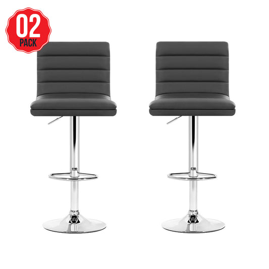Artiss Grey Arne Barstool 2 Pack - Auzzistore
