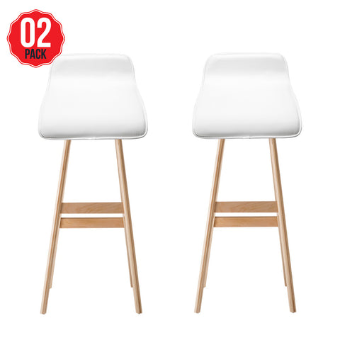 Artiss White Sliva Barstool 2 Pack - Auzzistore