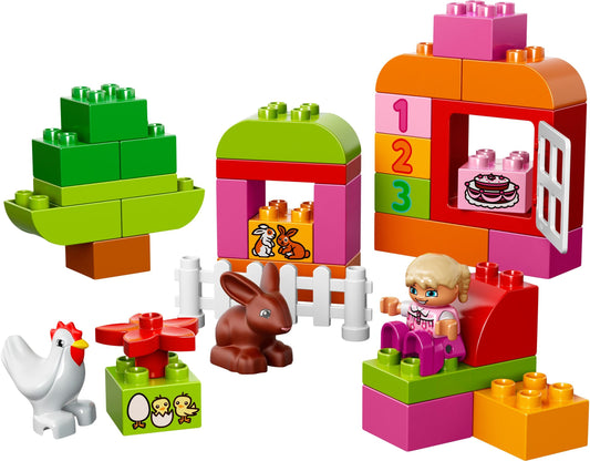 LEGO 10571 Pink Brick Box of Fun: Building Set with Girl DUPLO Figure – view 2 - Auzzistore