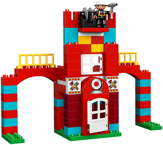 LEGO 10593 DUPLO Fire Station Playset with Fire Truck & Figures - Auzzistore