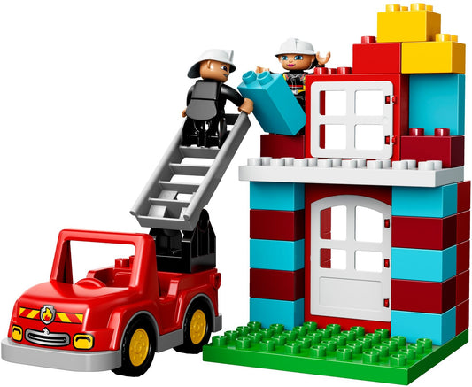 LEGO 10593 DUPLO Fire Station Playset with Fire Truck & Figures – view 2 - Auzzistore