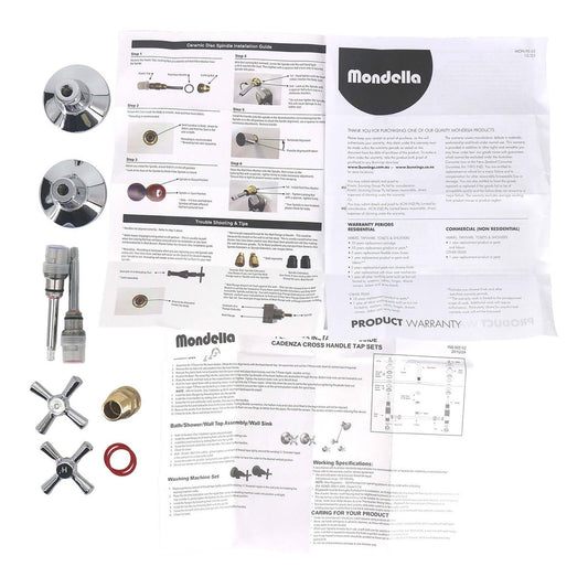 Mondella Chrome Cadenza Wall Top Assembly 1/2 Turn 245mm - Chrome – view 2