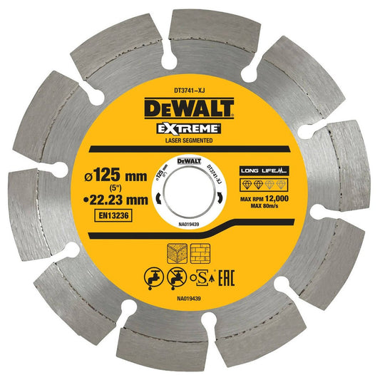 Dewalt Segmented Diamond Wheel - 125mm - All Purpose - Durable Cutting - Auzzistore