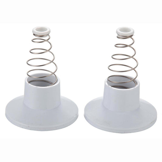 Shaw & Mason White Plastic Wall Flange 2 Pack 65mm Durable Finish - Auzzistore
