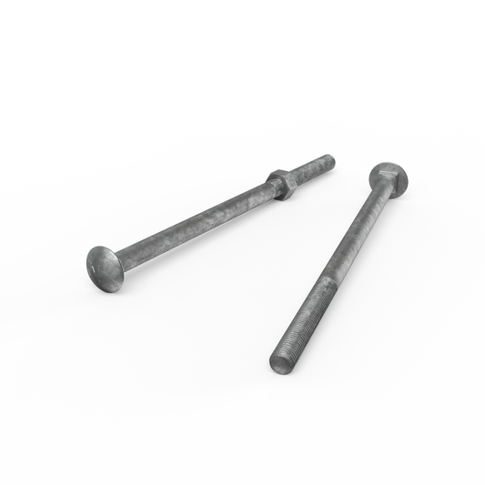 Zenith Hot Dip Galvanised Cup Head Bolts Nuts M12 x 240mm 12 Pack – view 2 - Auzzistore