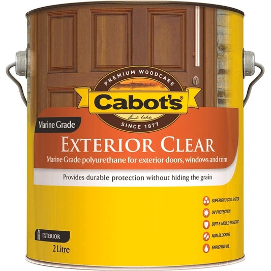 Cabot Exterior Clear Timber Finish 2L Oil Based Satin Protection - Auzzistore