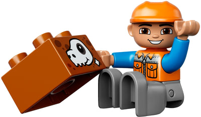 LEGO 10811 Backhoe Loader - DUPLO Construction Toy with Worker