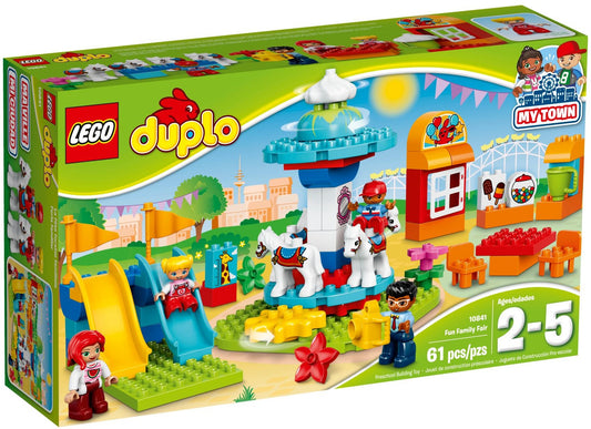 LEGO 10841 Fun Family Fair Carousel Building Kit with Slides