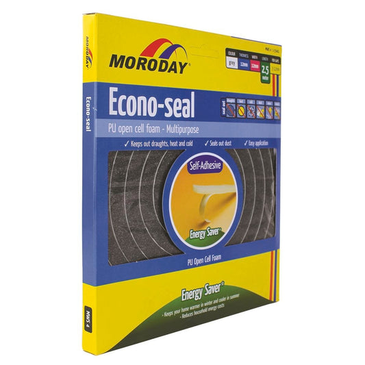 Moroday Weather Seal - 12mm - Open Cell Foam - Self Adhesive - Auzzistore
