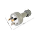 Deta 10A Grey Plug Top - PVC - 3 Core - Flexible - Heavy Duty