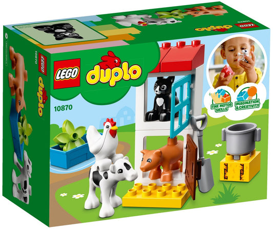 LEGO 10870 Farm Animals: Coop, Calf, Pig & Cat Toddler Building Set - Auzzistore