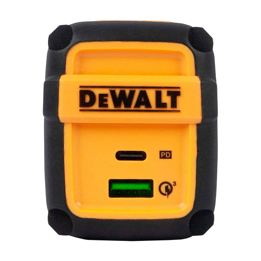 Dewalt 49W 2 Port USB PD Fast Charger - Rugged Design - Quick Charge 3.0