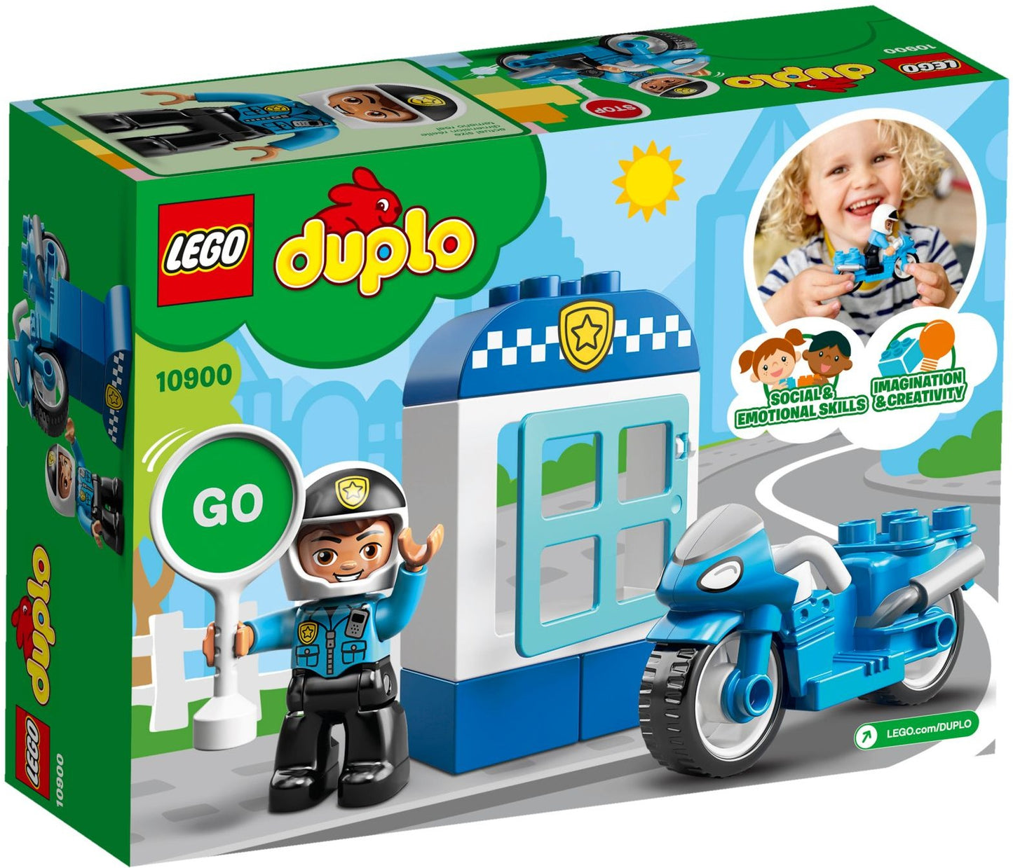 LEGO 10900 Police Bike - DUPLO Town Motorcycle Playset