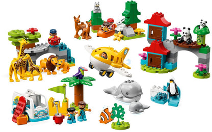 LEGO 10907 DUPLO World Animals Safari Adventure Toy Set