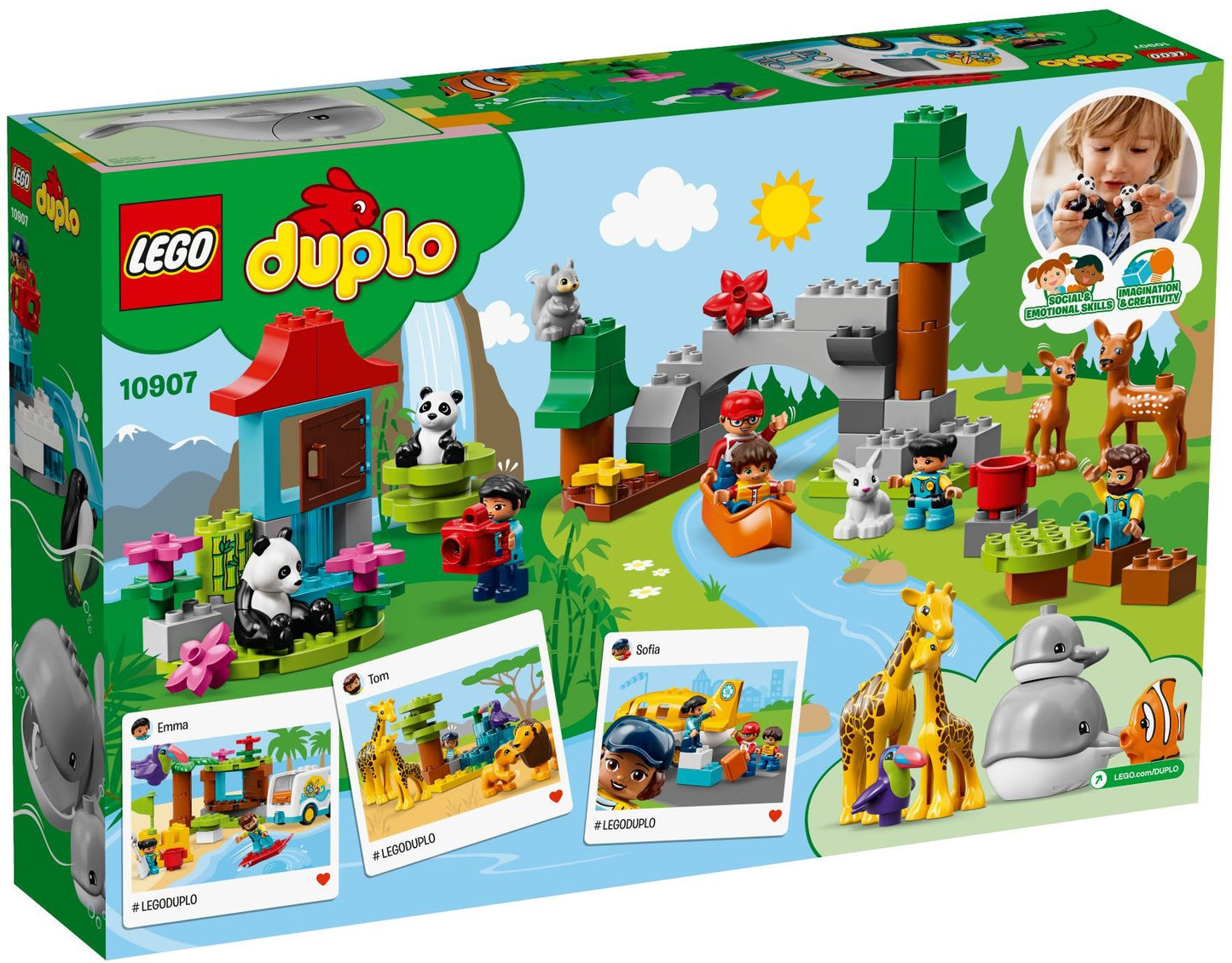 LEGO 10907 DUPLO World Animals Safari Adventure Toy Set