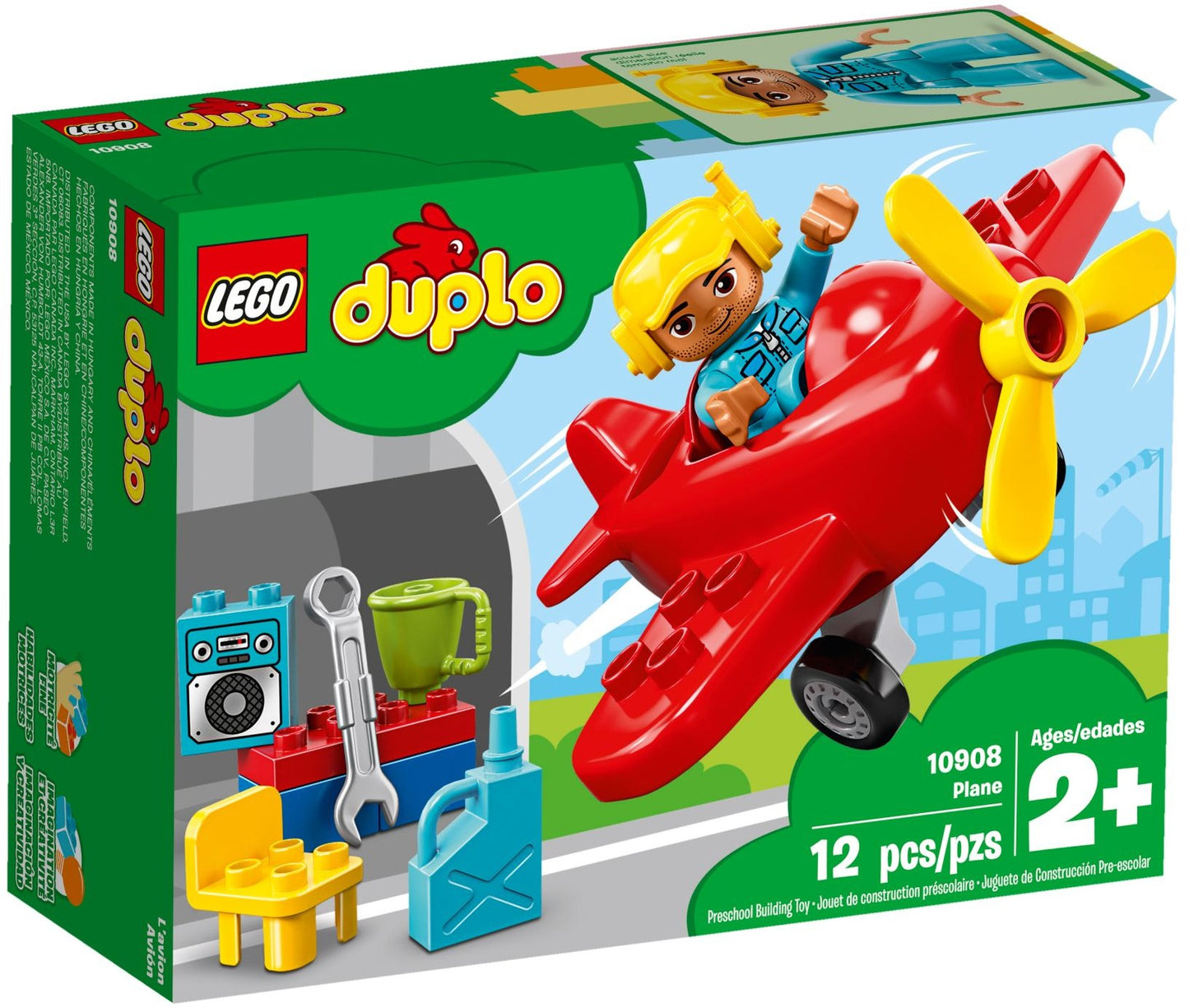 LEGO 10908 DUPLO Plane Toy for Toddlers with Pilot Figure