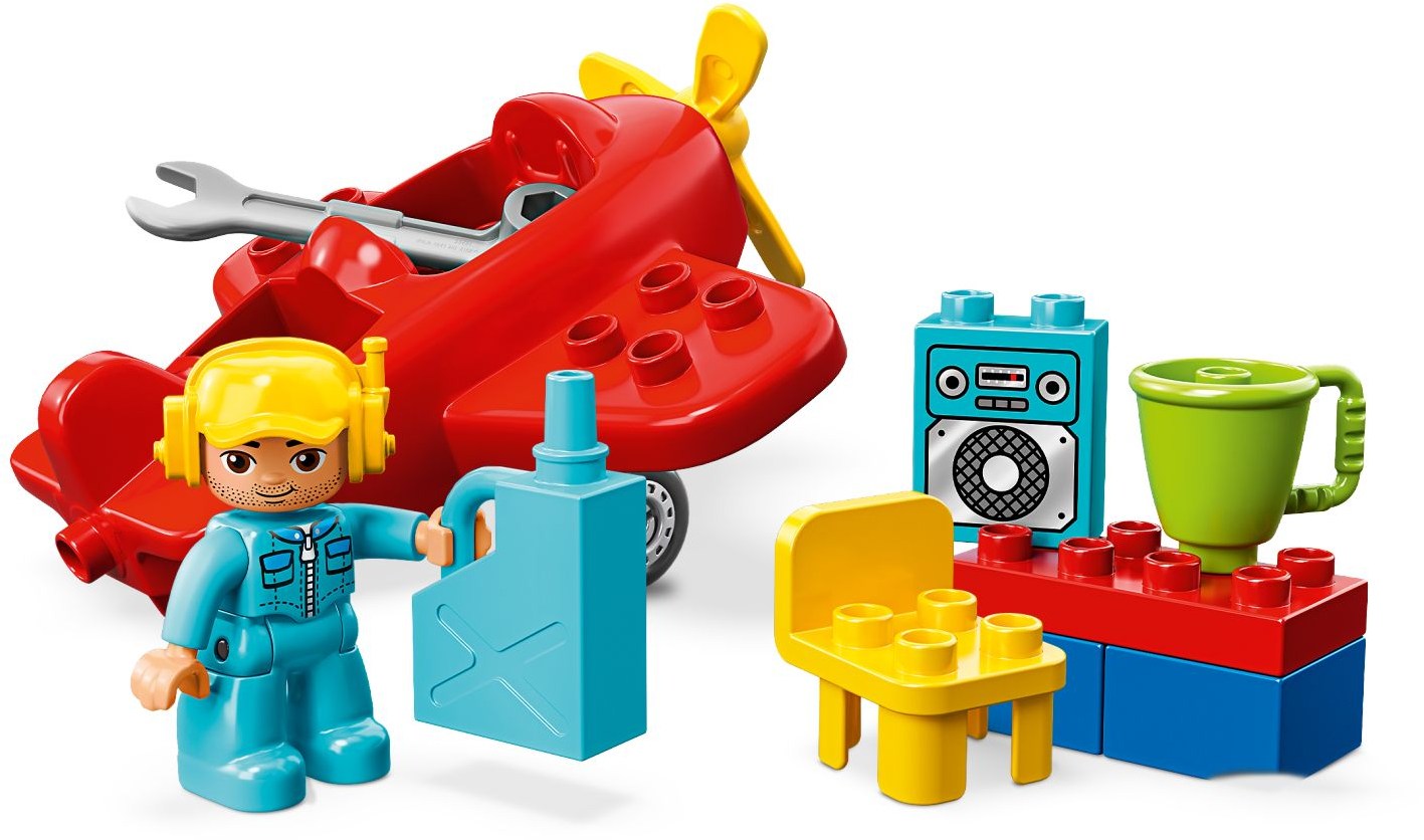 LEGO 10908 DUPLO Plane Toy for Toddlers with Pilot Figure