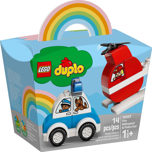 LEGO 10957 DUPLO My First Fire Helicopter & Police Car - Auzzistore