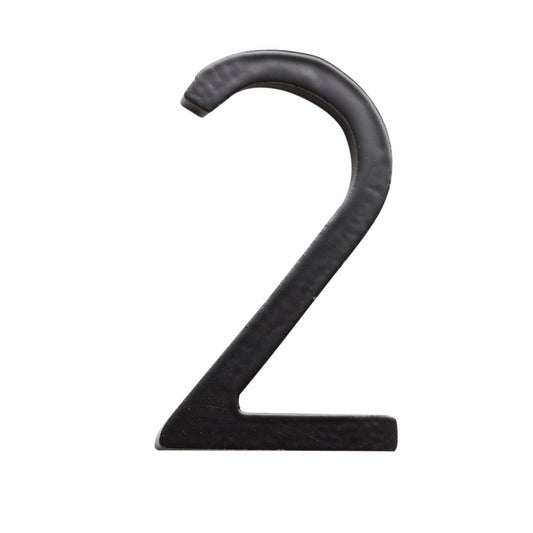 Sandleford House Number 2 - 75mm - Black - Galvanised Steel - Concealed Fixings