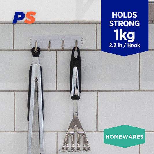 Permastik Kitchen Utility Rack - 120mm - Self-Adhesive - Holds 1kg – view 2 - Auzzistore