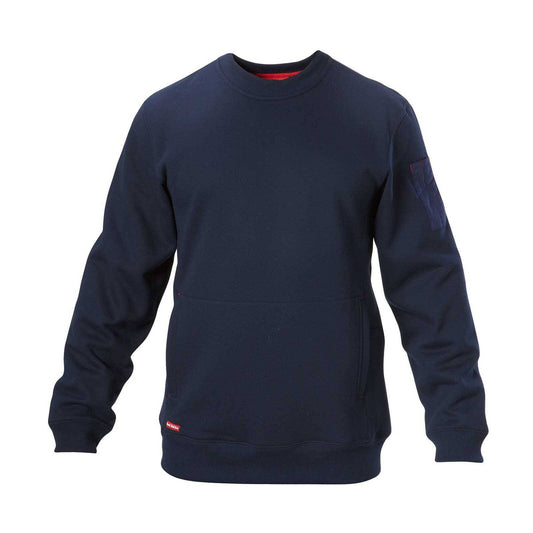 Hard Yakka Navy Crew Neck Fleece Jumper XL - Durable Warmth & Comfort