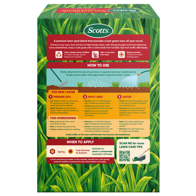 Scotts Lawn Builder 1.3kg Seed & Feed Sun Shade Lawn Seed - Nutrient Rich