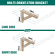 Carinya Stayed Bracket - 150 x 130mm - Raw Pine - 35 kg Load Capacity