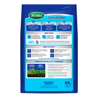 Scotts Lawn Builder Buffalo Lawn Food 4kg Granular Fertiliser 250m²