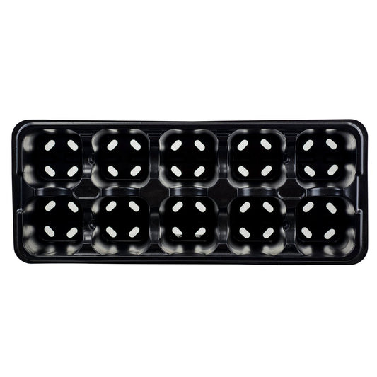 Garden Basics 10 Cell Seedling Tray 3 Pack - 140mm x 70mm x 345mm - Durable Reusable – view 2 - Auzzistore