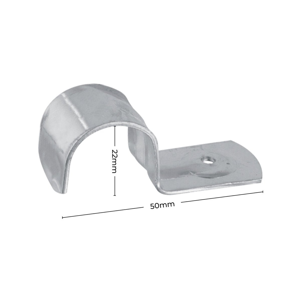 DETA 20mm Metal Conduit Half Saddle 100 Pack Zinc Plated Steel Durable