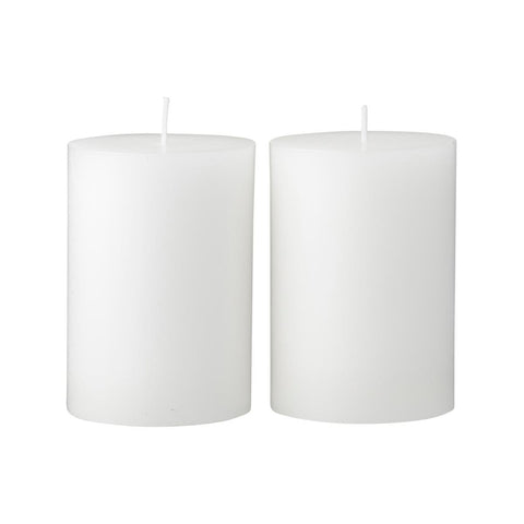 Citronella White Pillar Candle 2 Pack - 10cm - Mosquito Repellent - Auzzistore