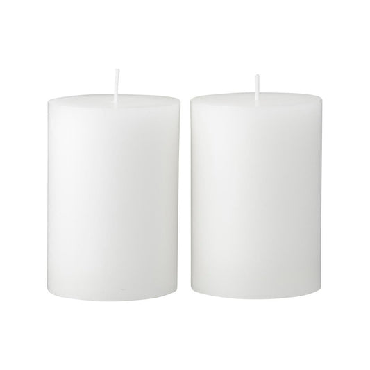 Citronella White Pillar Candle 2 Pack - 10cm - Mosquito Repellent - Auzzistore