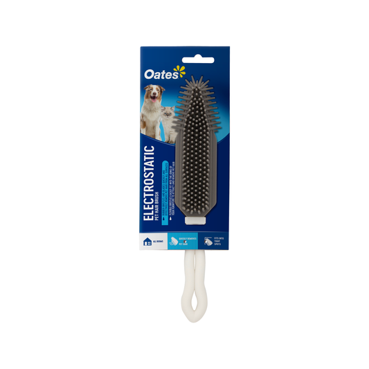 Oates Electrostatic Pet Hair Brush - 45mm Rubber - Scratch Free Cleaning