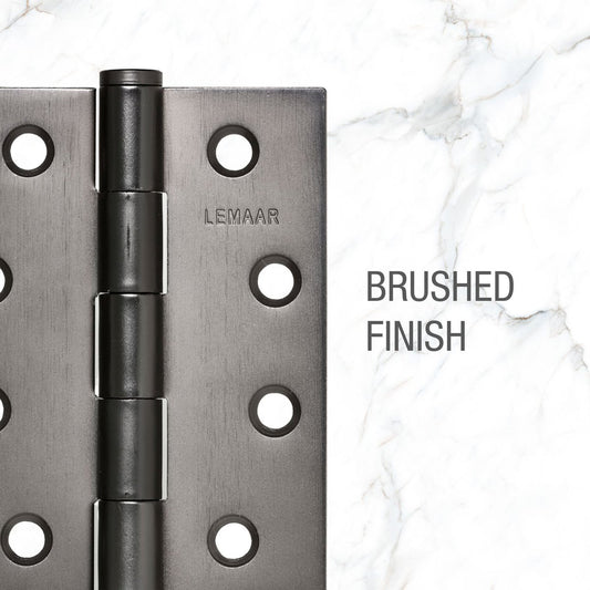 Lemaar Gun Metal Grey Hinge - 100 x 75 x 2.5mm - Fixed Pin - Durable Zinc – view 2 - Auzzistore