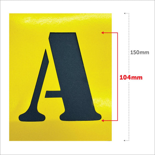 Sandleford 150mm A to Z Stencil Kit - Cardboard - Yellow - 104mm Letter Size – view 2