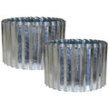 Greenlife Galvanised Metal Garden Edging Roll 2 Pack 6m x 150mm Corrugated