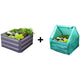 Greenlife Raised Garden Bed Slate Grey With Drop Over Greenhouse 85 x 85 x 45 cm – view 2