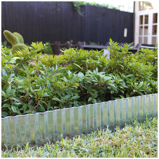 Greenlife Galvanised Metal Garden Edging Roll 2 Pack 6m x 150mm Corrugated — image 2