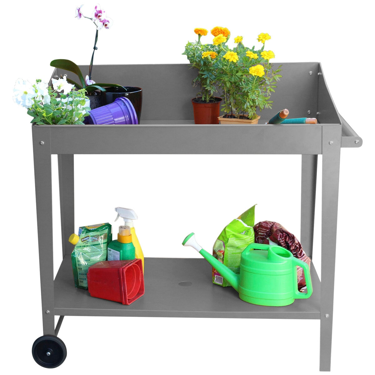Greenlife Potting Bench Table Slate Grey 100 x 55 x 101cm