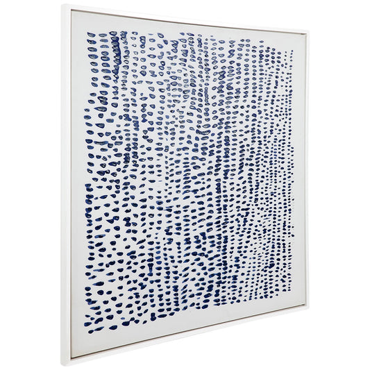 CAFE LIGHTING & LIVING Enhanced Canvas Print Blue/White 1290x1300mm, Framed – view 2 - Auzzistore