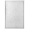 Cafe Lighting and Living Mosaic Blanco Canvas Painting Shadow Box Frame White