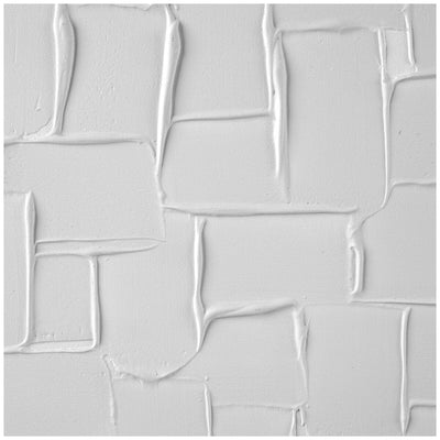 Cafe Lighting and Living Mosaic Blanco Canvas Painting Shadow Box Frame White