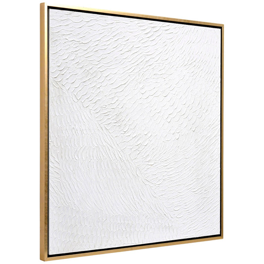 CAFE LIGHTING & LIVING Snow White Canvas Painting 1100x1090mm Gold Frame – view 2 - Auzzistore