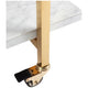 CAFE LIGHTING & LIVING Franklin White Marble Bar Cart Gold - Stainless Steel Frame, Inlaid Marble Shelves, Lockable Castors – view 3