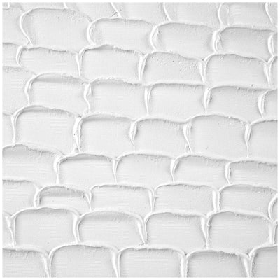Cafe Lighting and Living White Ripples Canvas Painting Shadow Box Frame White