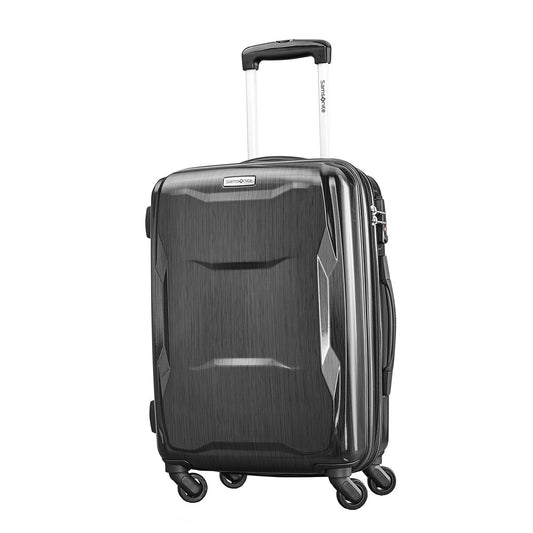 Samsonite Pivot Hub Spinner Luggage Black, 100% Polycarbonate, TSA Locks, 1.5" Expansion