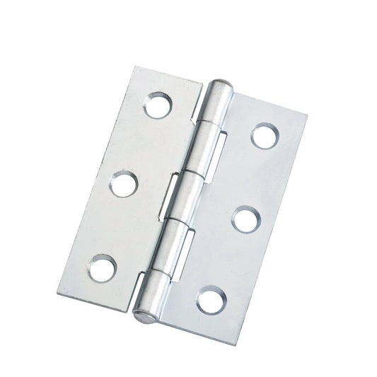 Lane 85mm Zinc Plated Fixed Pin Butt Hinge - 20 Pack - Indoor Use - Auzzistore