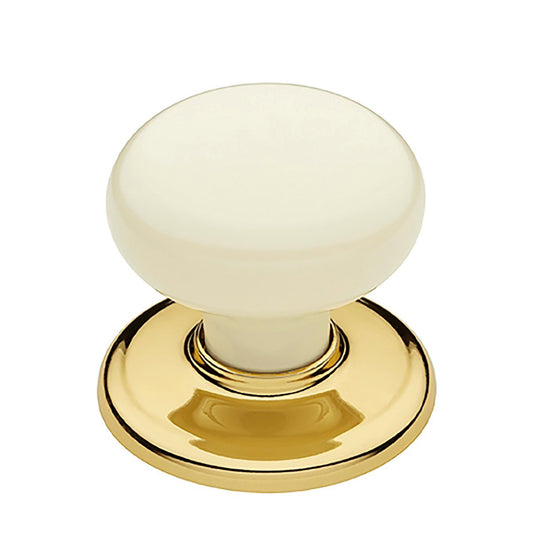 Gainsborough Classic Series Wardrobe Knobset 52mm Warm White Goldtone - Auzzistore