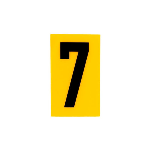 Sandleford 60mm Yellow Self Adhesive House Number 7 - Durable Polycarbonate - Auzzistore