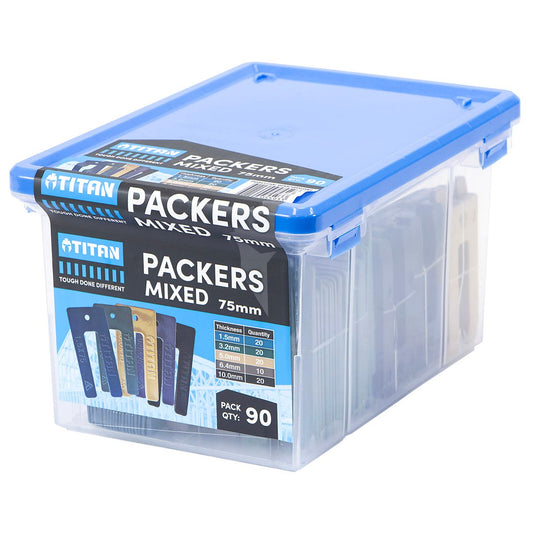 Titan 75mm Mixed Window Packers - 90 Pieces - Durable Plastic - Leveling Solution – view 2 - Auzzistore